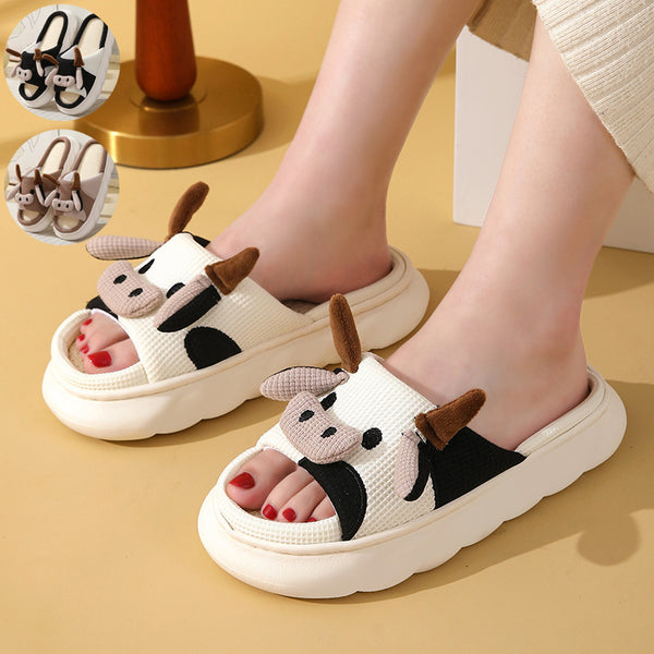 Cute Cow Frog Non-slip Slippers