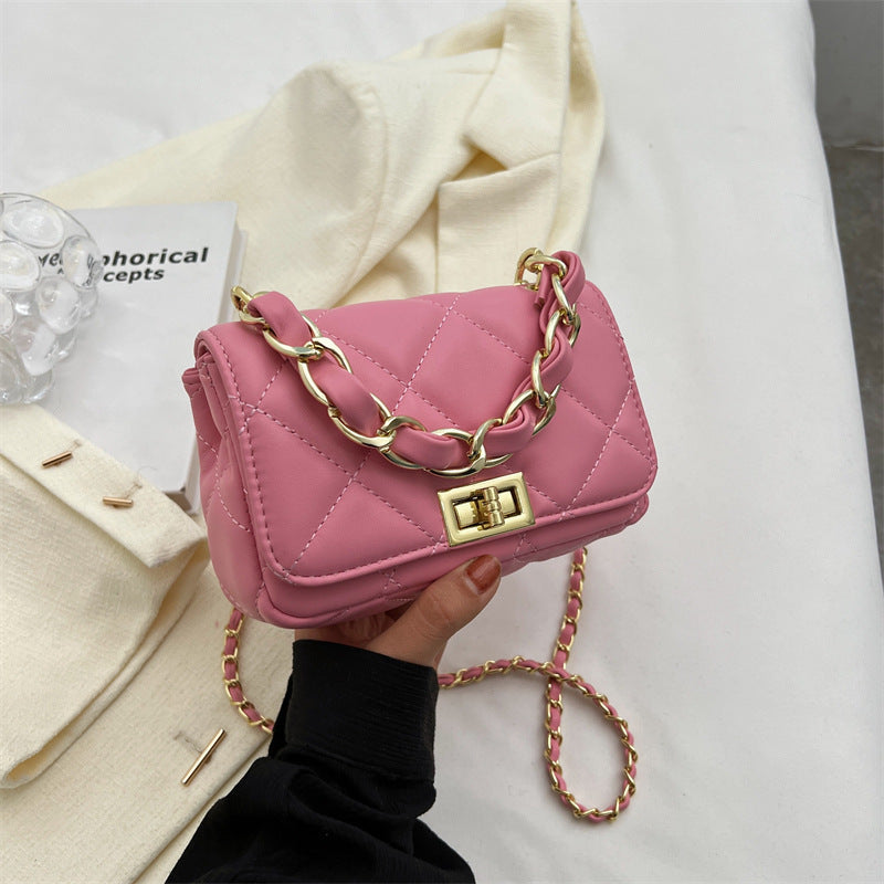 Simple Rhombus Chain Fashion High Sense Small Square Bag