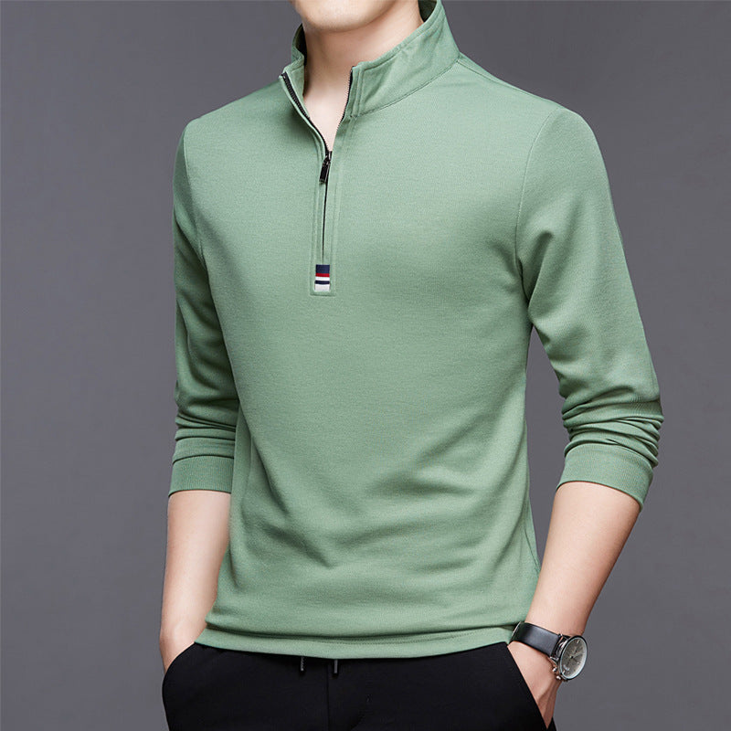 Half Zipper Sports Sweater Solid Color