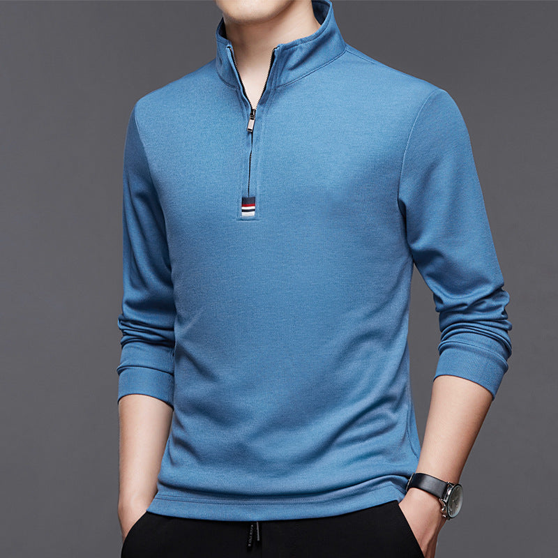 Half Zipper Sports Sweater Solid Color