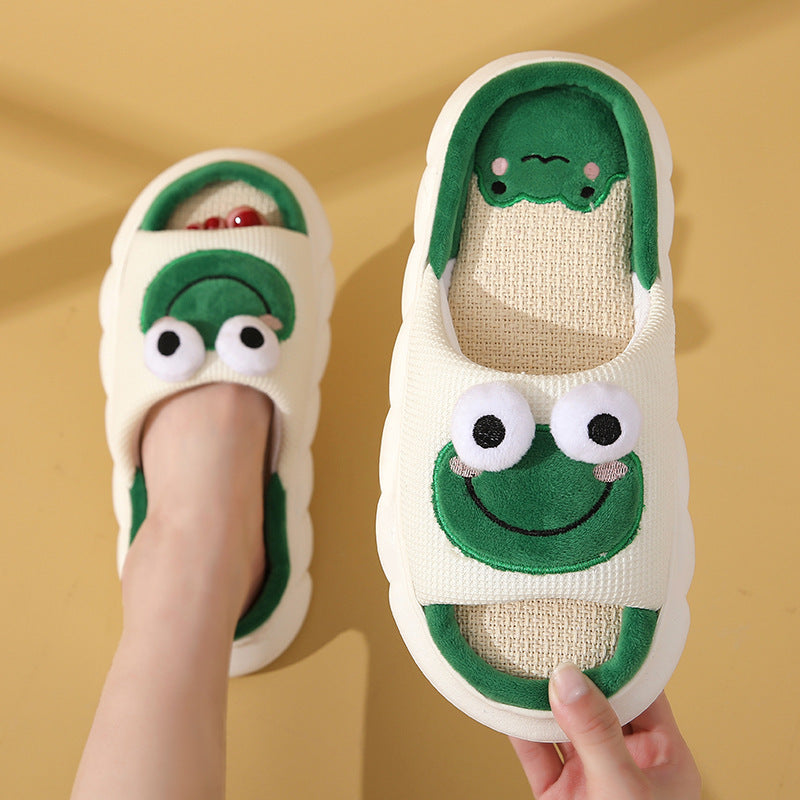 Cute Cow Frog Non-slip Slippers