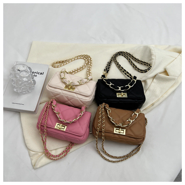 Simple Rhombus Chain Fashion High Sense Small Square Bag