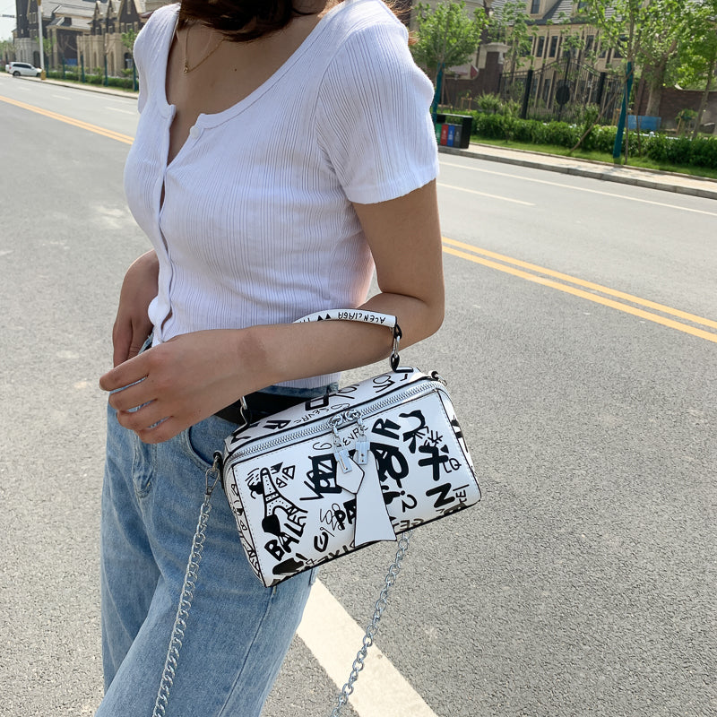 Leather Graffiti Handbags