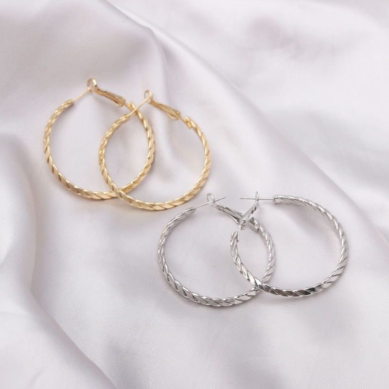 Simple Twisted Hoop Earrings