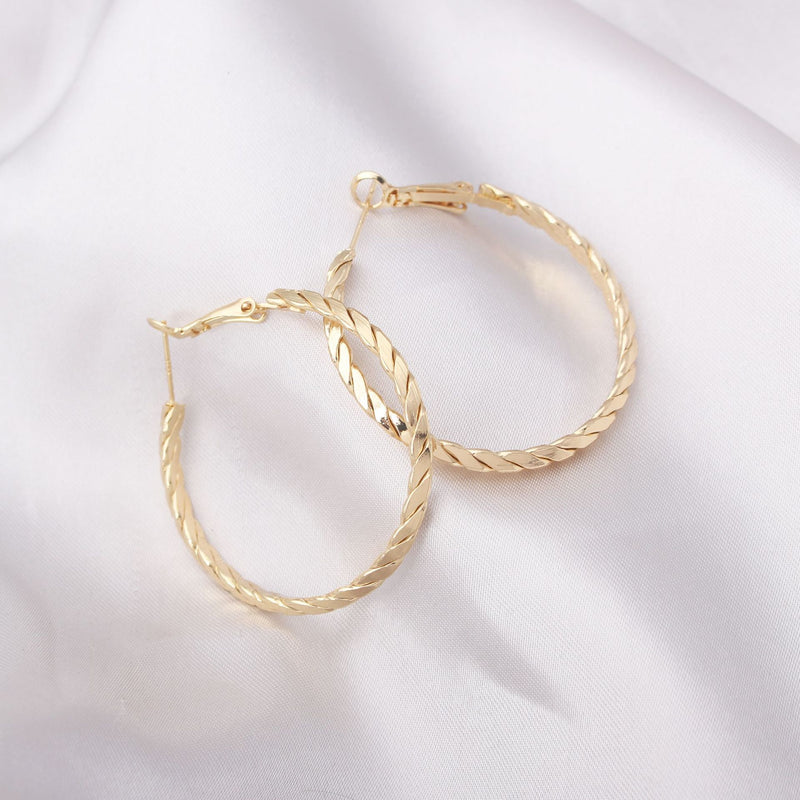 Simple Twisted Hoop Earrings