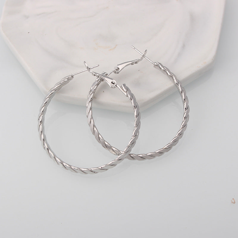 Simple Twisted Hoop Earrings