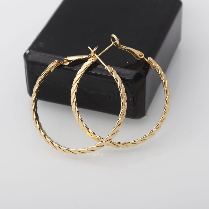 Simple Twisted Hoop Earrings