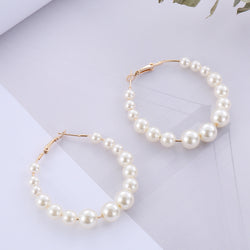 Pearl Circle Earrings