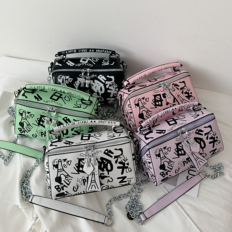 Leather Graffiti Handbags